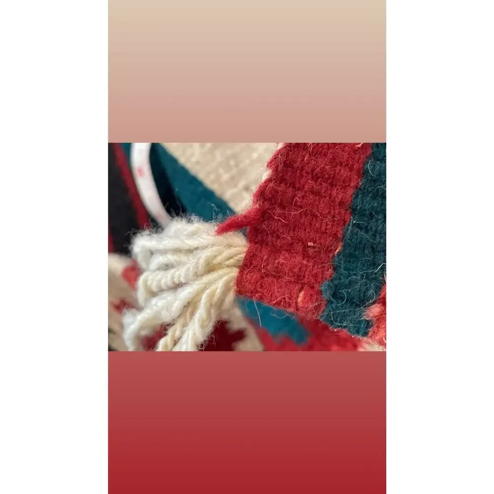 4x7 ft Southwestern Navajo Style Wool Tribal Mexican Chief Blanket